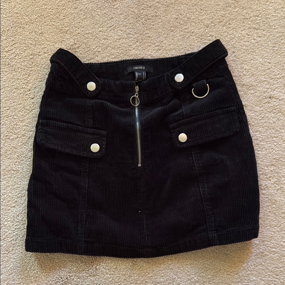 Forever 21 Black Mini Pencil Skirt Cargo Style